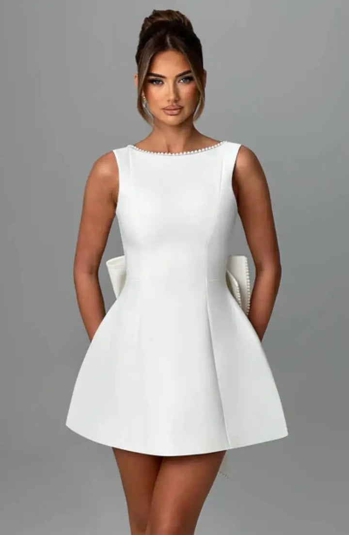 Bridget | Women's Sleeveless A-Line Mini Dress-Metro Lane Plaza