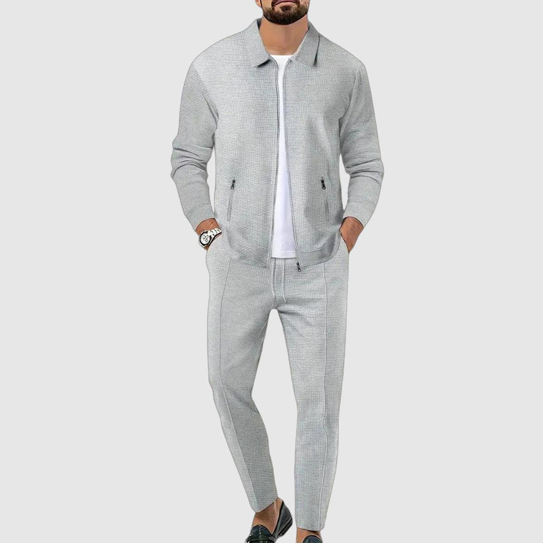 Men's Lightweight Sports Set – Stylish Zip-Up Jacket and Jogging Pants-Metro Lane Plaza
