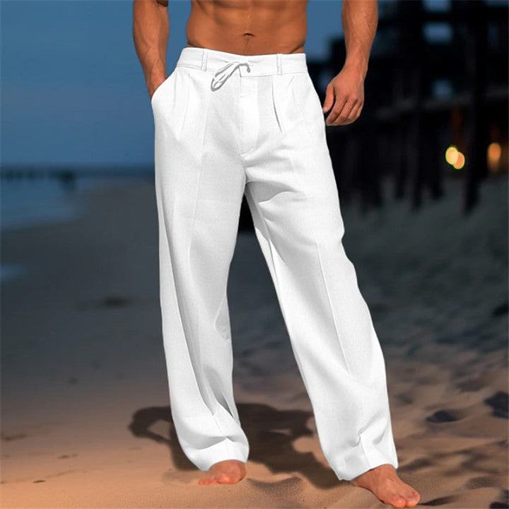 Cameron | Men's Casual Wide Leg Drawstring Pants-Metro Lane Plaza