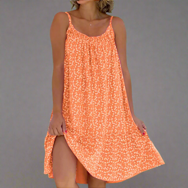 Carla | Women's Floral Sleeveless Mini Dress-Metro Lane Plaza