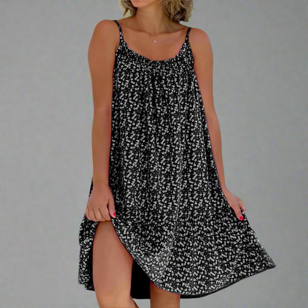 Carla | Women's Floral Sleeveless Mini Dress-Metro Lane Plaza