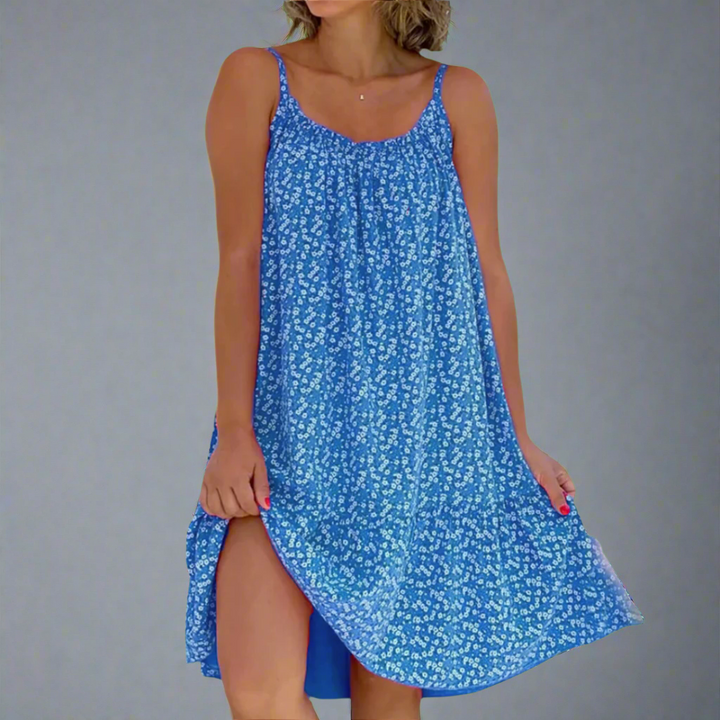 Carla | Women's Floral Sleeveless Mini Dress-Metro Lane Plaza