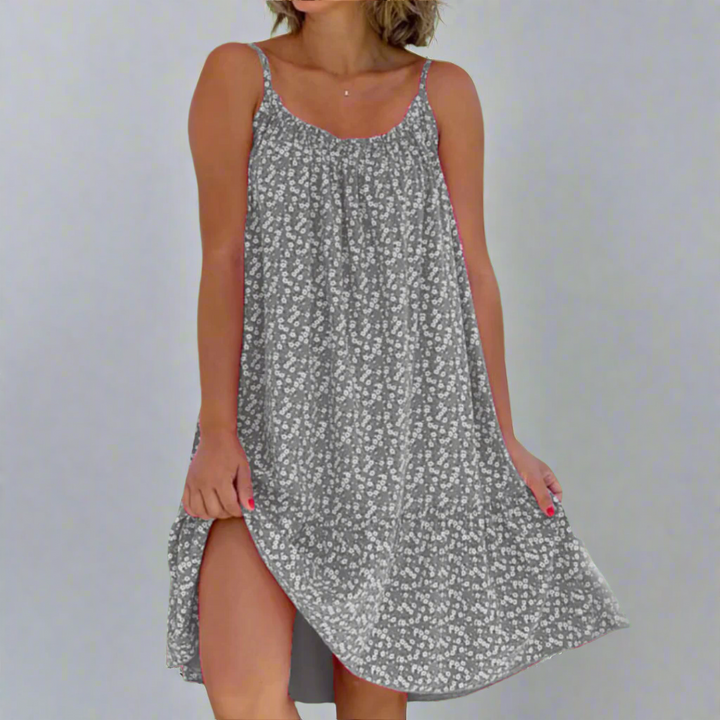 Carla | Women's Floral Sleeveless Mini Dress-Metro Lane Plaza