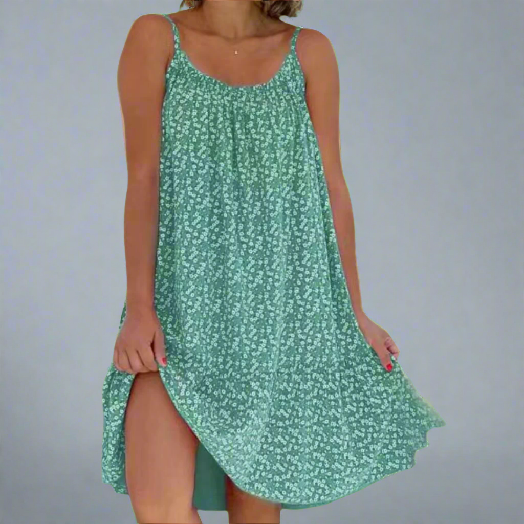 Carla | Women's Floral Sleeveless Mini Dress-Metro Lane Plaza