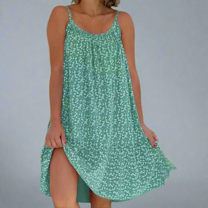 Carla | Women's Floral Sleeveless Mini Dress-Metro Lane Plaza
