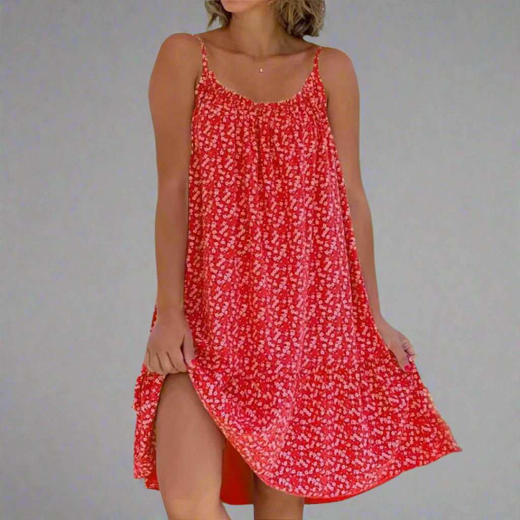 Carla | Women's Floral Sleeveless Mini Dress-Metro Lane Plaza