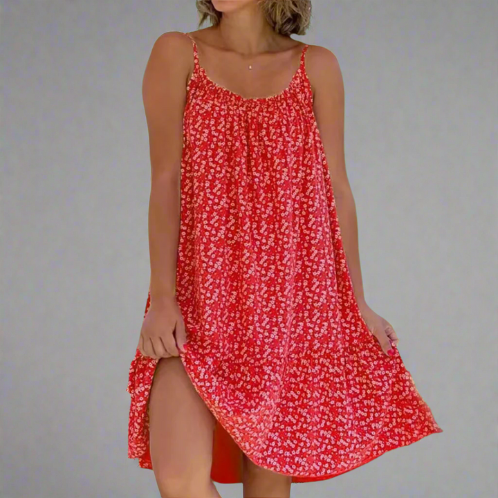 Carla | Women's Floral Sleeveless Mini Dress-Metro Lane Plaza