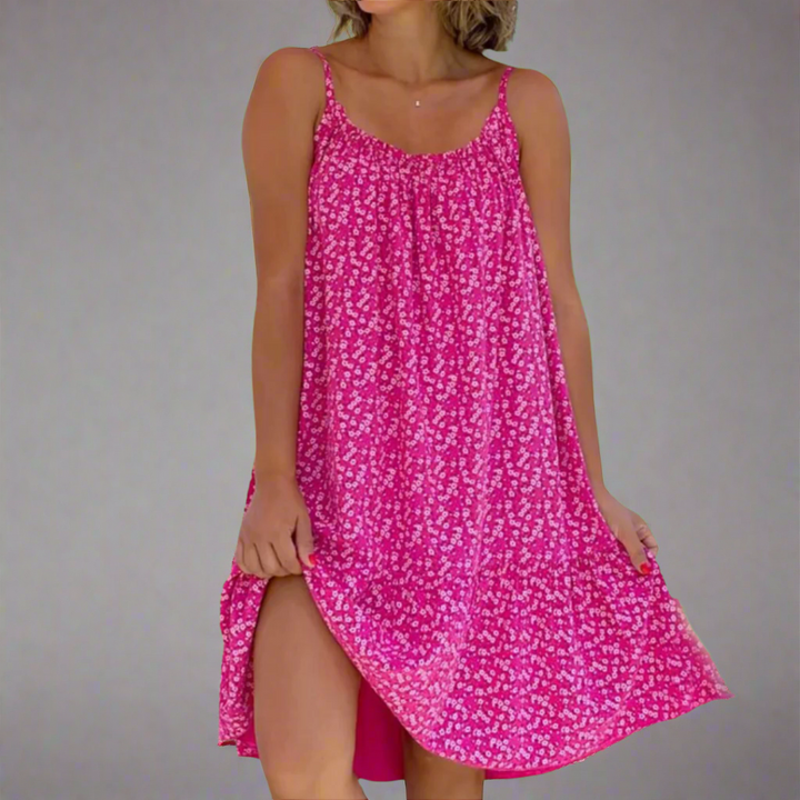 Carla | Women's Floral Sleeveless Mini Dress-Metro Lane Plaza