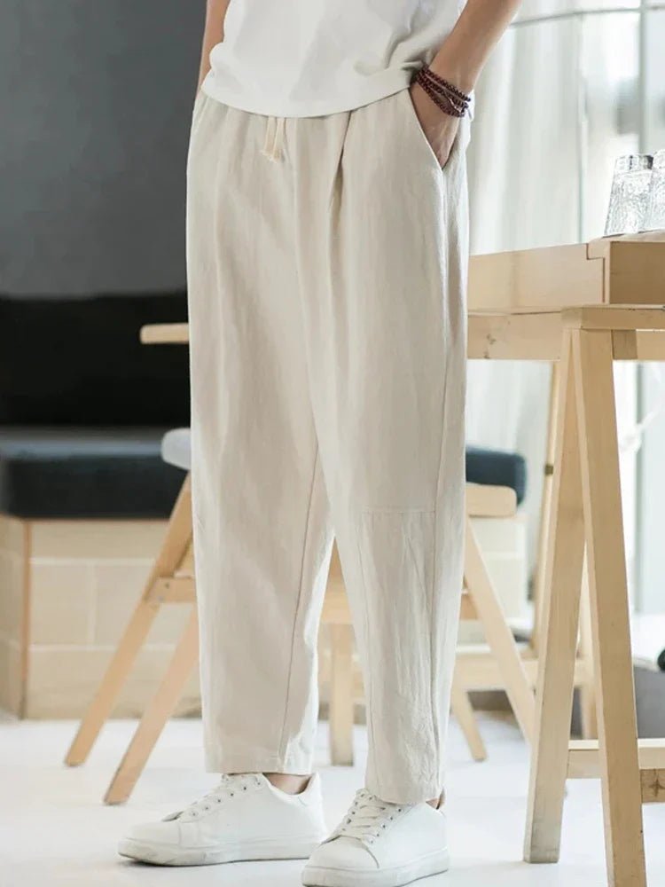 Carter | Men's Casual Drawstring Wide Leg Trousers