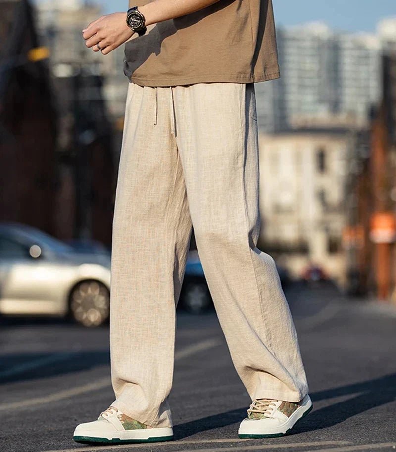 Carter | Men's Casual Drawstring Wide Leg Trousers