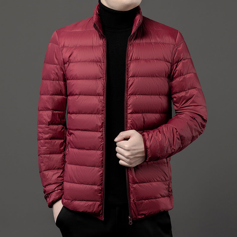 Miesten slim fit -kevyt toppatakki