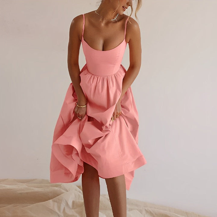 Chelsea | Women's Sleeveless A-Line Midi Dress-Metro Lane Plaza