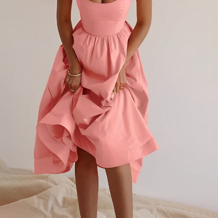 Chelsea | Women's Sleeveless A-Line Midi Dress-Metro Lane Plaza