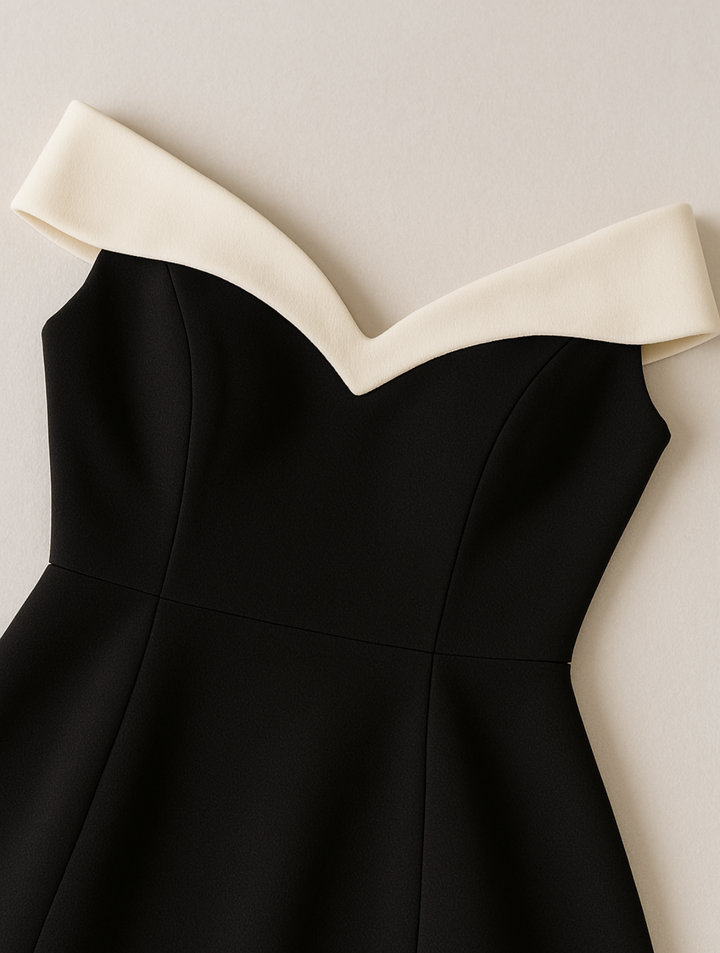 Cindy | Women's Off-Shoulder A-Line Dress-Metro Lane Plaza
