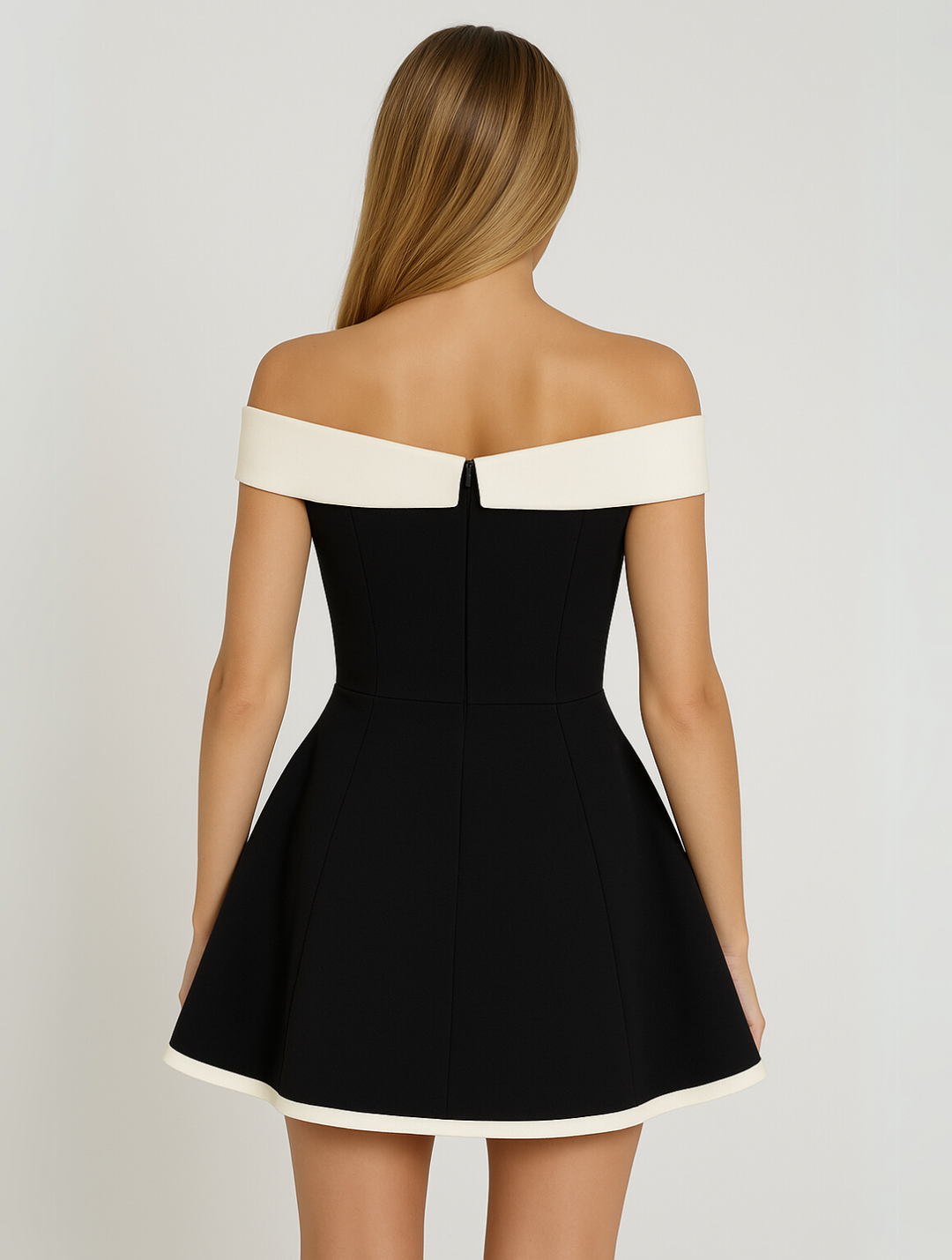 Cindy | Women's Off-Shoulder A-Line Dress-Metro Lane Plaza
