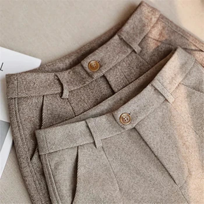 Clayton | Men's Herringbone Style Dress Trousers-Metro Lane Plaza