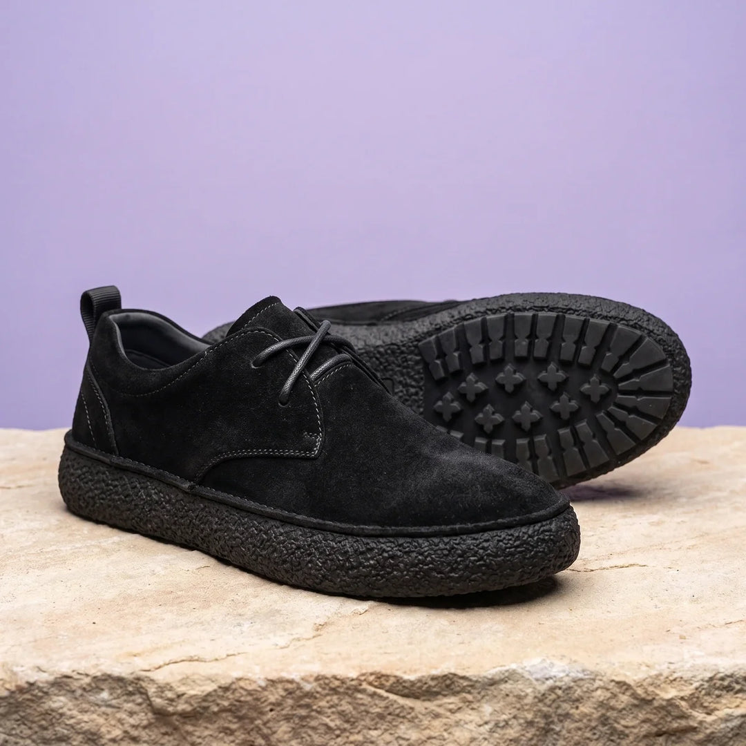 Herren-Derbyschuhe aus Wildleder mit Kreppsohle für den Outdoor-Bereich