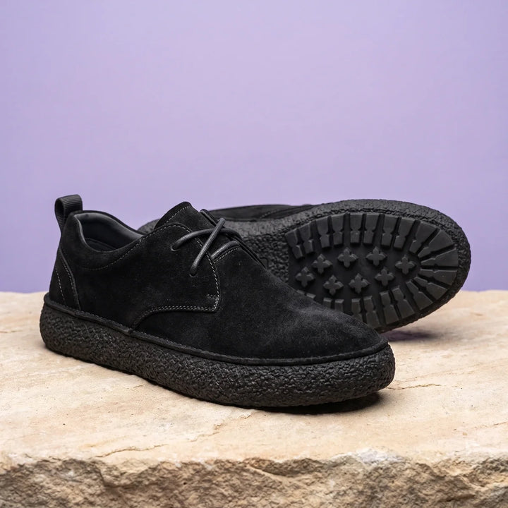 Herren-Derbyschuhe aus Wildleder mit Kreppsohle für den Outdoor-Bereich