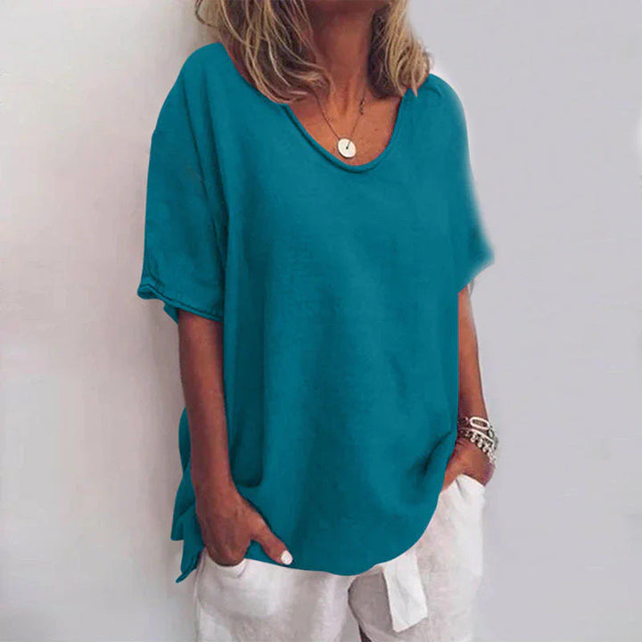 Sophia | Women's Comfortable Loose-Fitting Shirt-Metro Lane Plaza