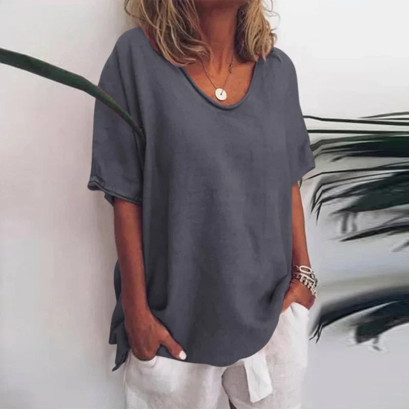 Sophia | Women's Comfortable Loose-Fitting Shirt-Metro Lane Plaza