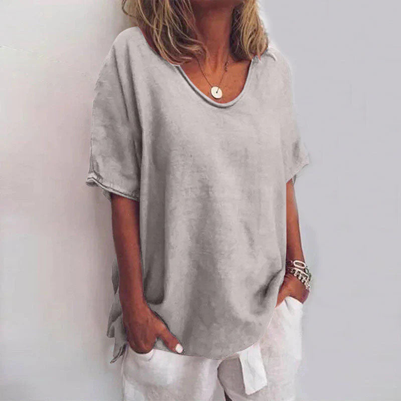 Sophia | Women's Comfortable Loose-Fitting Shirt-Metro Lane Plaza