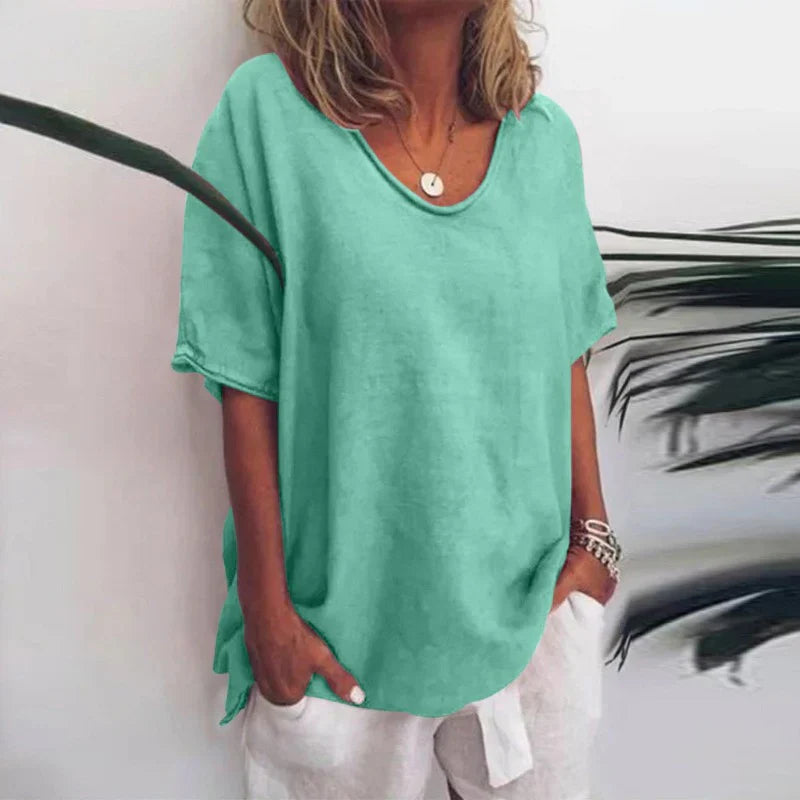 Sophia | Women's Comfortable Loose-Fitting Shirt-Metro Lane Plaza