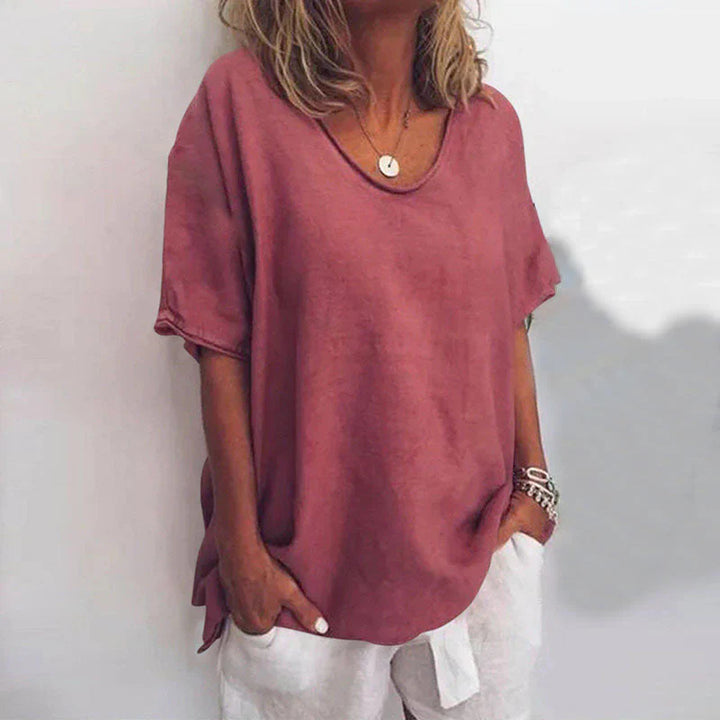 Sophia | Women's Comfortable Loose-Fitting Shirt-Metro Lane Plaza