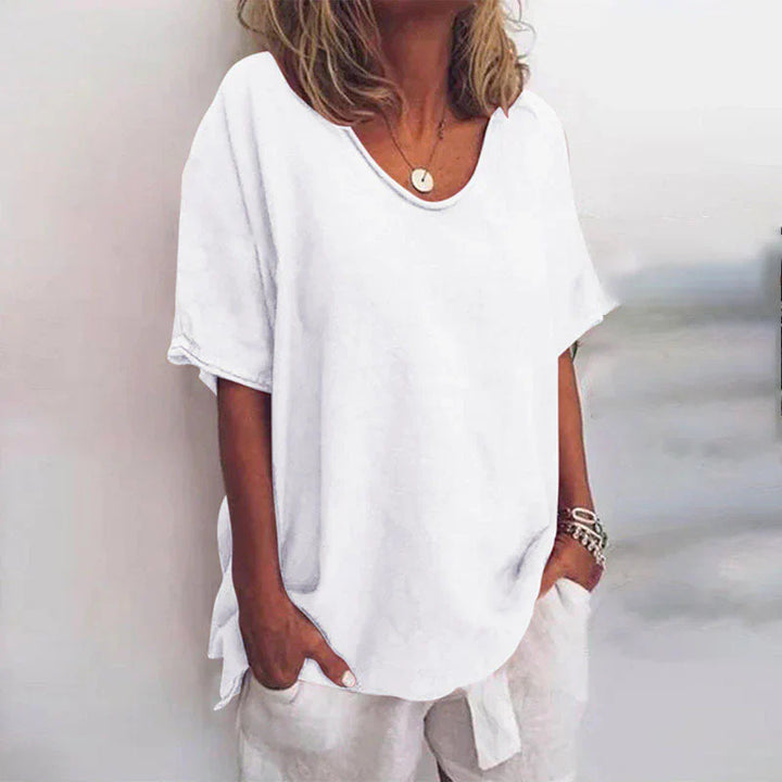 Sophia | Women's Comfortable Loose-Fitting Shirt-Metro Lane Plaza