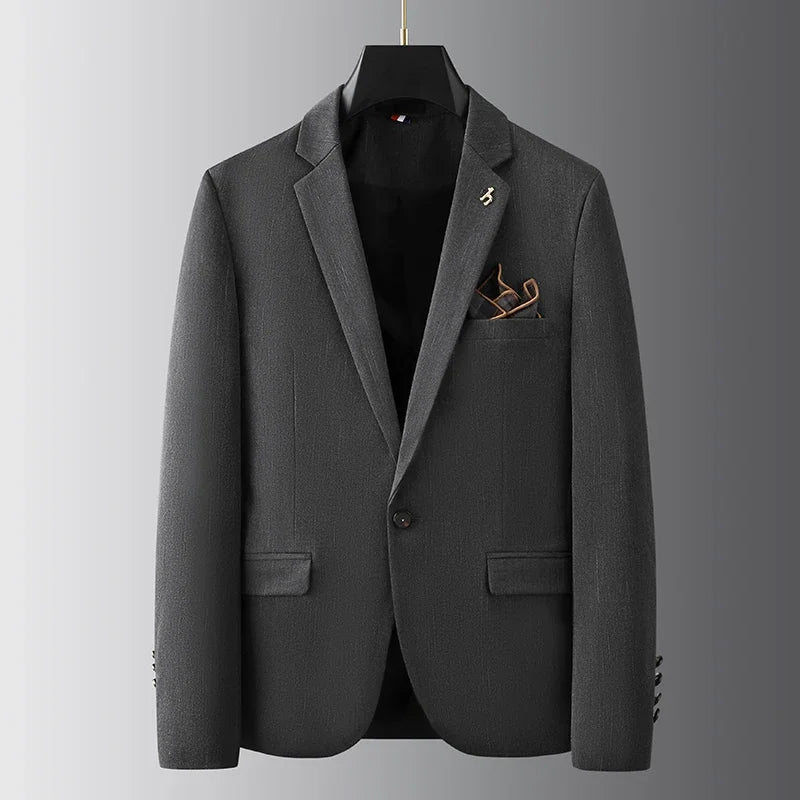 Men's Slim-Fit Notch Lapel Suit Jacket