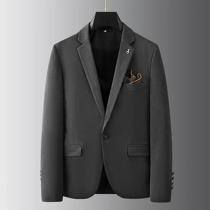 Men's Slim-Fit Notch Lapel Suit Jacket