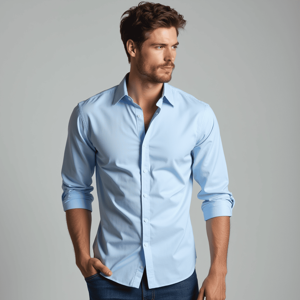 Men's Casual Button-Down Shirt-Metro Lane Plaza