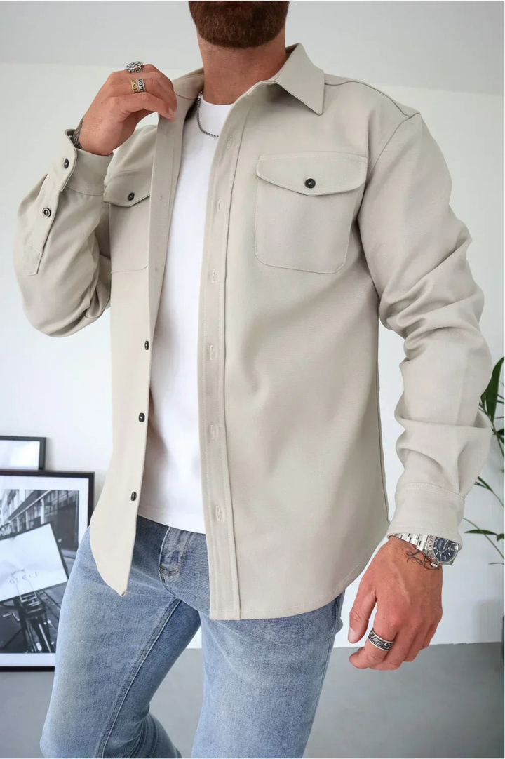 Men's Long Sleeve Shirt Jacket | Stylish and Versatile Outerwear-Metro Lane Plaza