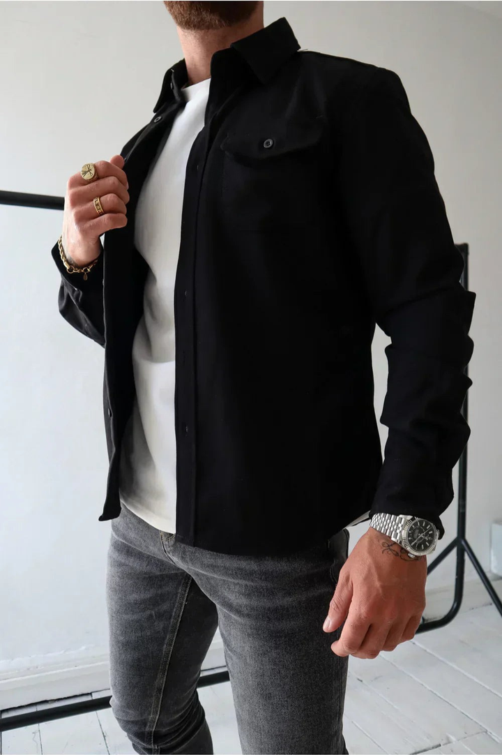 Men's Long Sleeve Shirt Jacket | Stylish and Versatile Outerwear-Metro Lane Plaza
