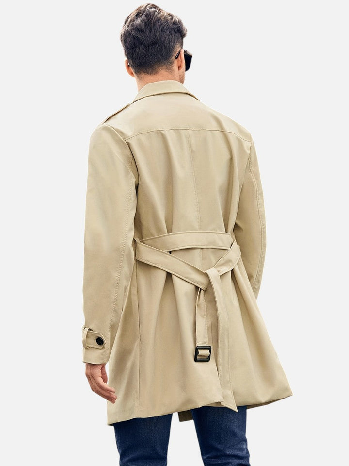 Men's Double-Breasted Trench Coat