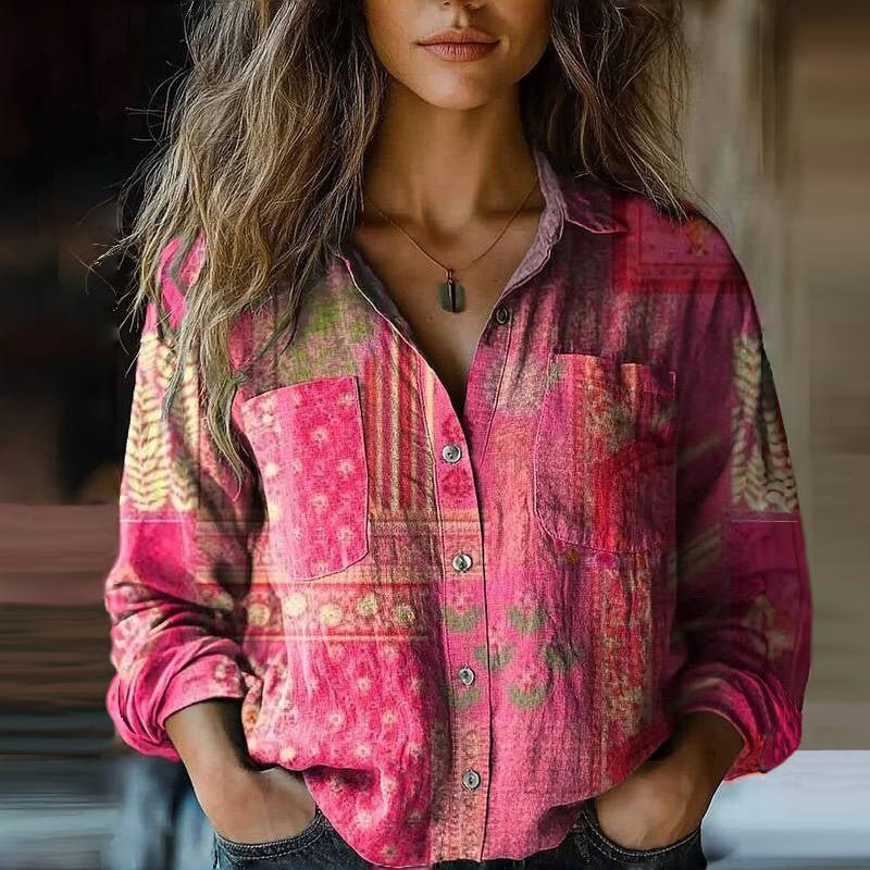Melissa | Women's Classic Button-Down Shirt-Metro Lane Plaza