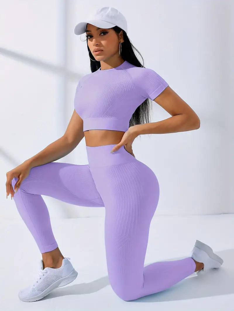 Evelien | Women's 2-Piece Gym Set with Butt Lift and Bust Support-Metro Lane Plaza