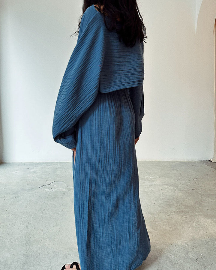 Sylvia | Women's Gauze Two-Piece Outfit-Metro Lane Plaza