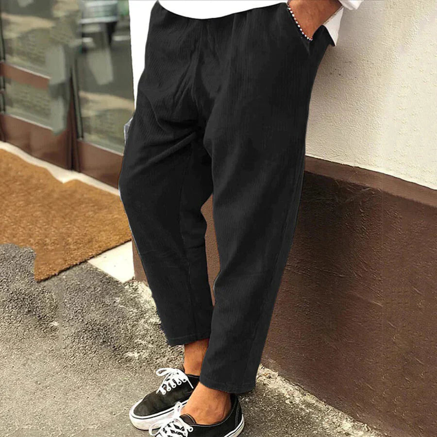 Dale | Men's Relaxed Fit Elastic Waist Pants-Metro Lane Plaza