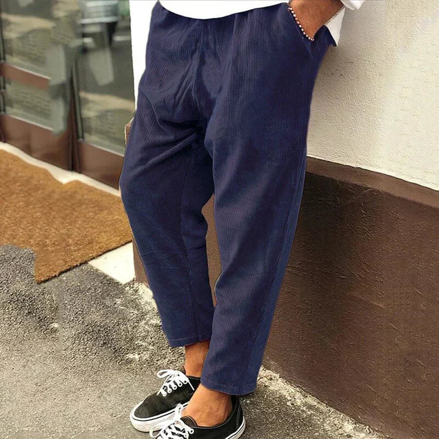 Dale | Men's Relaxed Fit Elastic Waist Pants-Metro Lane Plaza