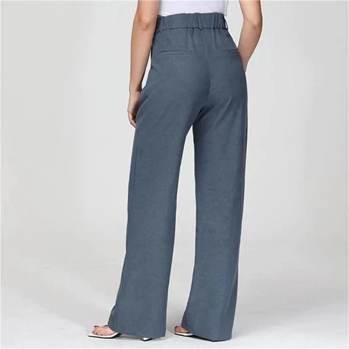 Daniella | Women's High-Waisted Pants with Chic Design-Metro Lane Plaza