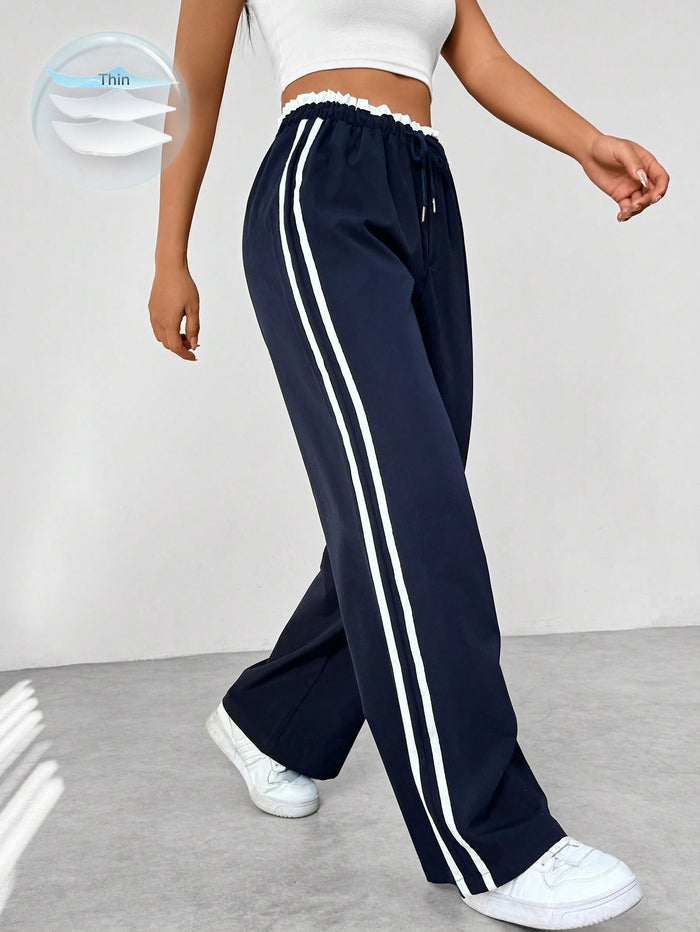 Daphnie | Women's Elegant Straight Trousers-Metro Lane Plaza