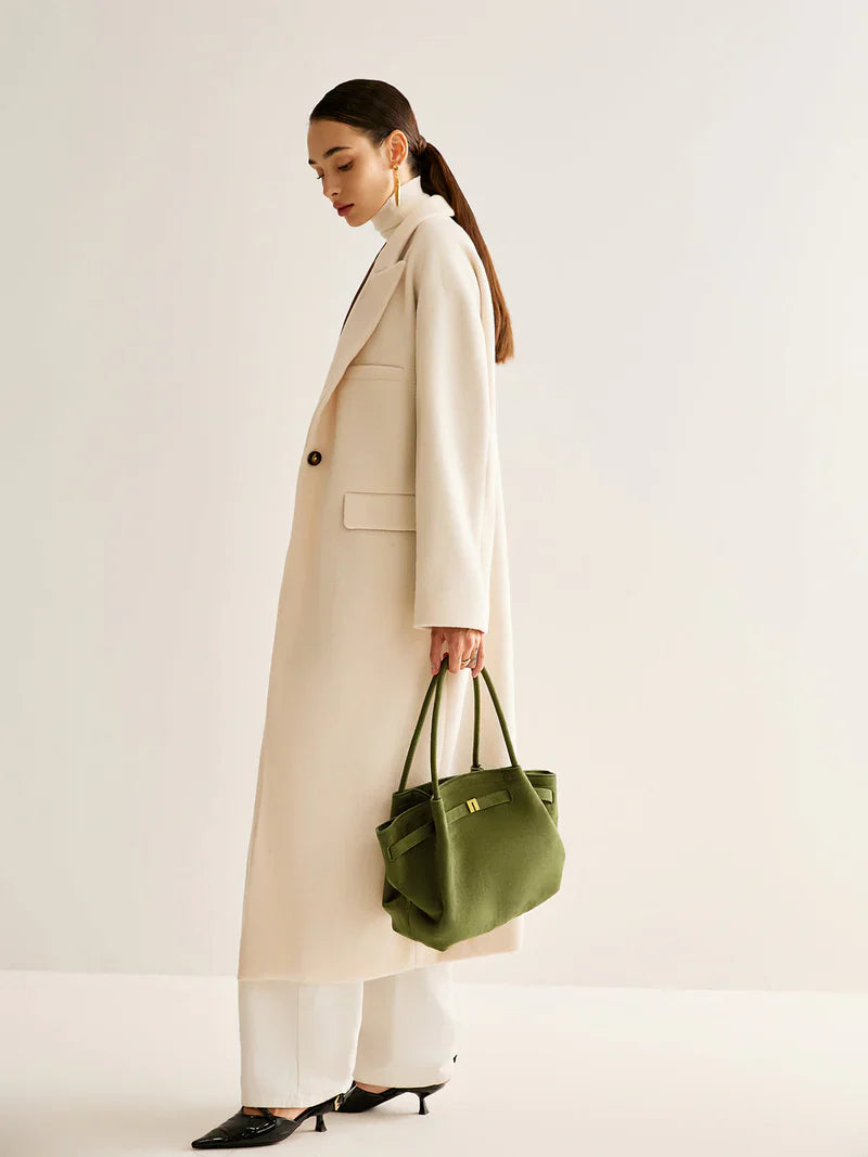 Daphnie | Women's Suede Pleated Handled Bag-Metro Lane Plaza
