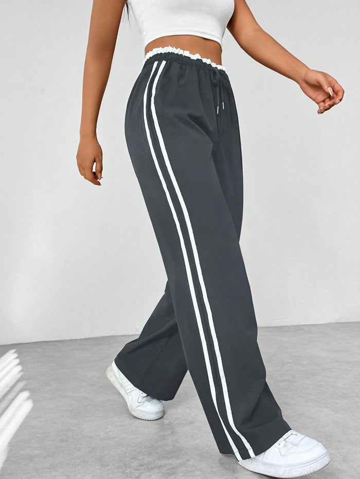 Daphnie | Women's Elegant Straight Trousers-Metro Lane Plaza