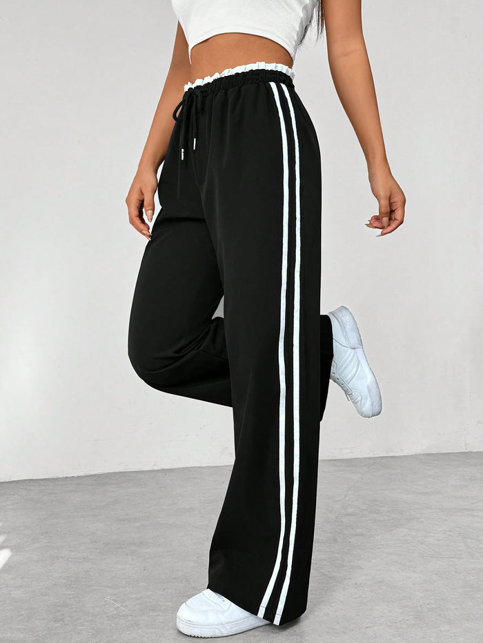 Daphnie | Women's Elegant Straight Trousers-Metro Lane Plaza