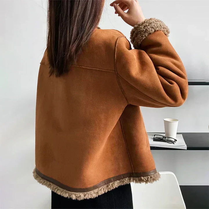 Hochwertige Jacke aus echtem Leder für Damen