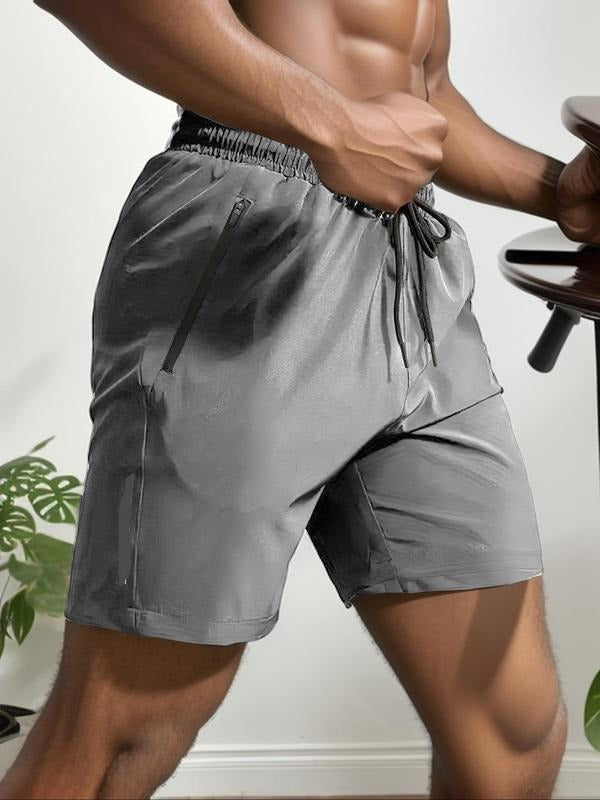 Men's casual drawstring waistband shorts