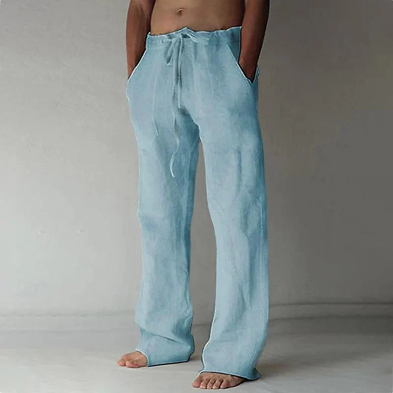 Dean | Men's Wide Leg Drawstring Pants-Metro Lane Plaza