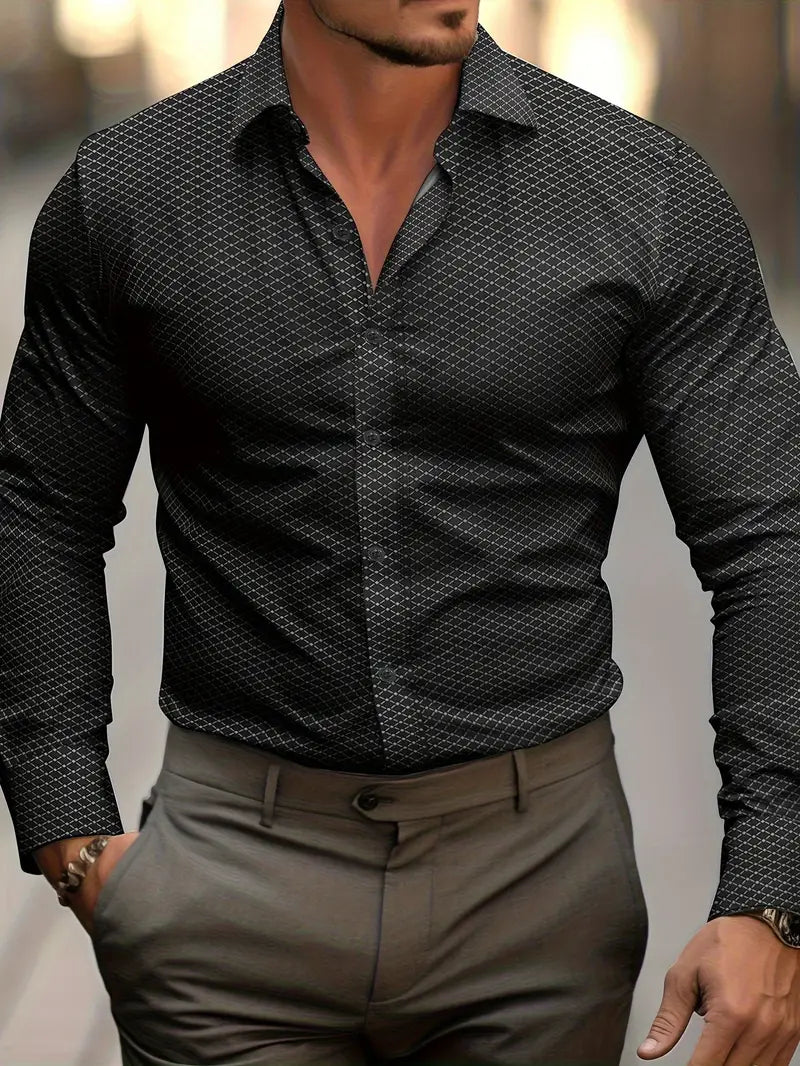 Men's Stylish Checkered Shirt with Comfortable Fit-Metro Lane Plaza
