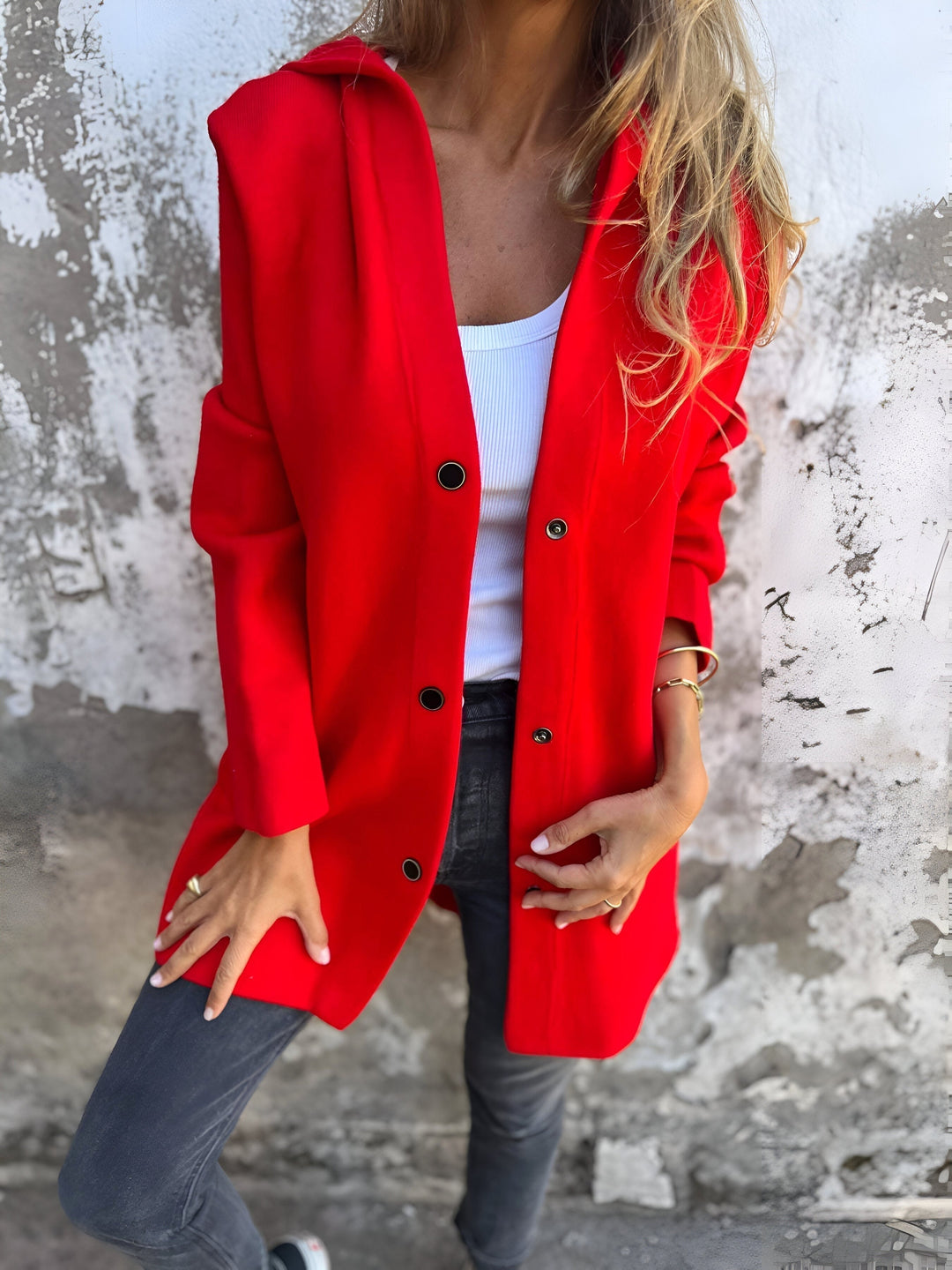 Women's Hooded Cotton-Blend Relaxed Transitional Jacket