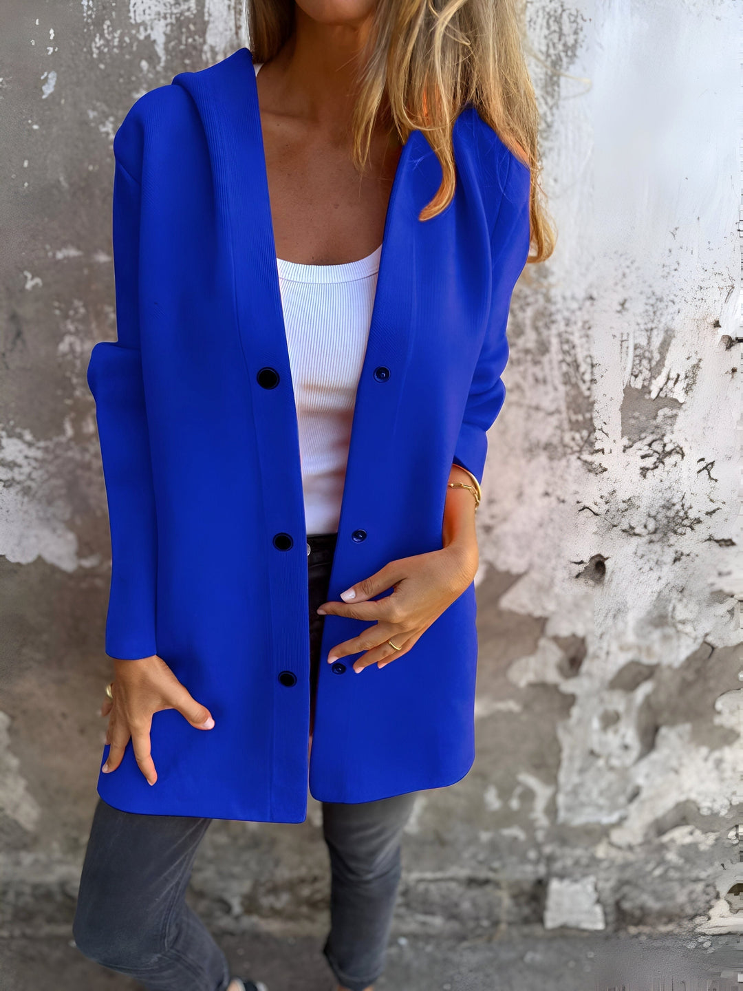 Women's Hooded Cotton-Blend Relaxed Transitional Jacket